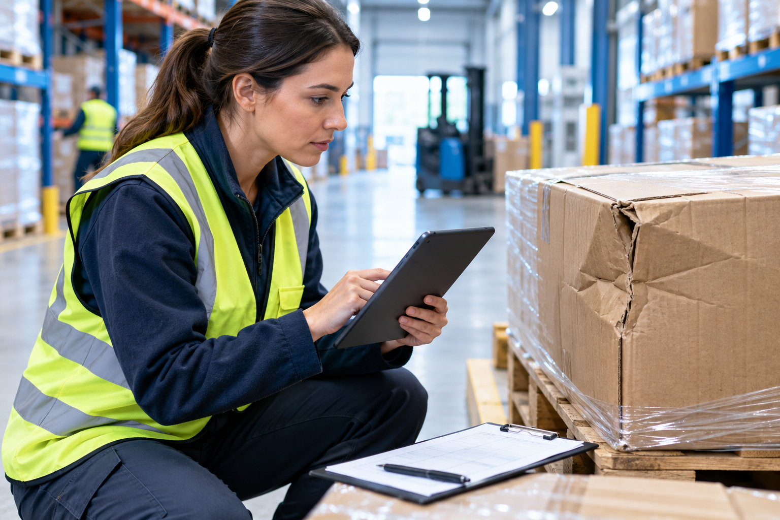 Shipper documenting damaged freight for a carrier claim